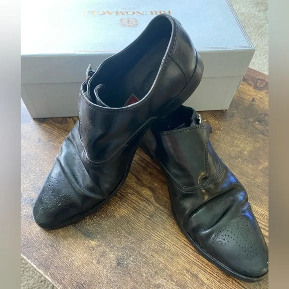 Mens Ermenegildo Zegna Brown Burnished Leather Monk Strap Oxfords Size 8.5 M EUC Ermenegildo Zegna Brown Oxford Shoes Size UK8 | eBay main image 2